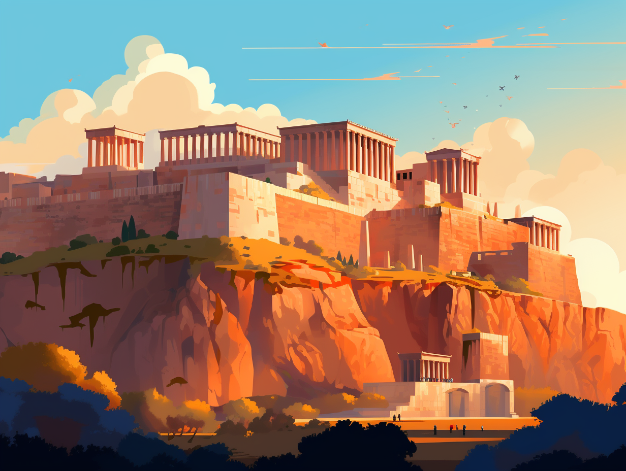 illustration of acropolis