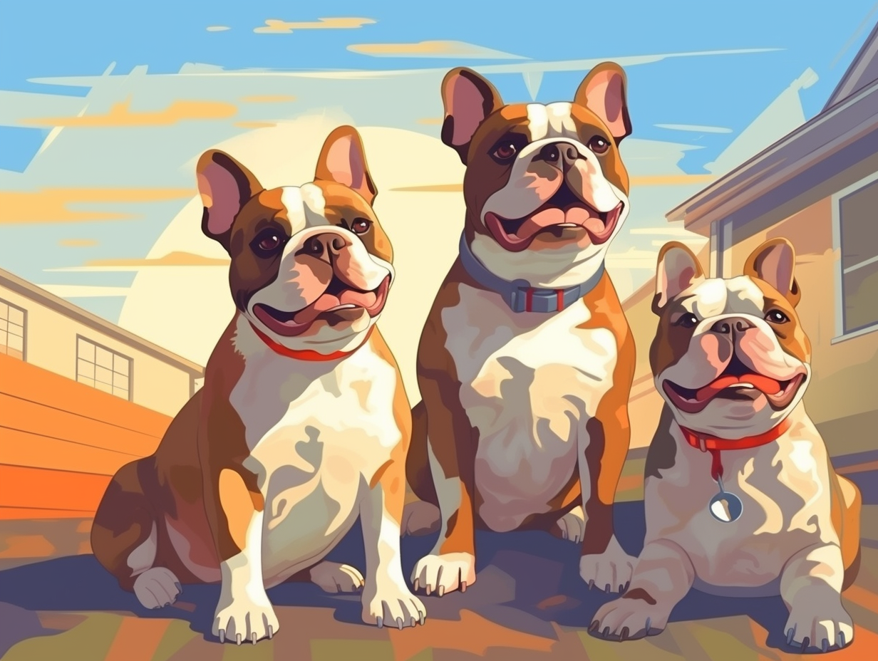 illustration of american-bulldogs