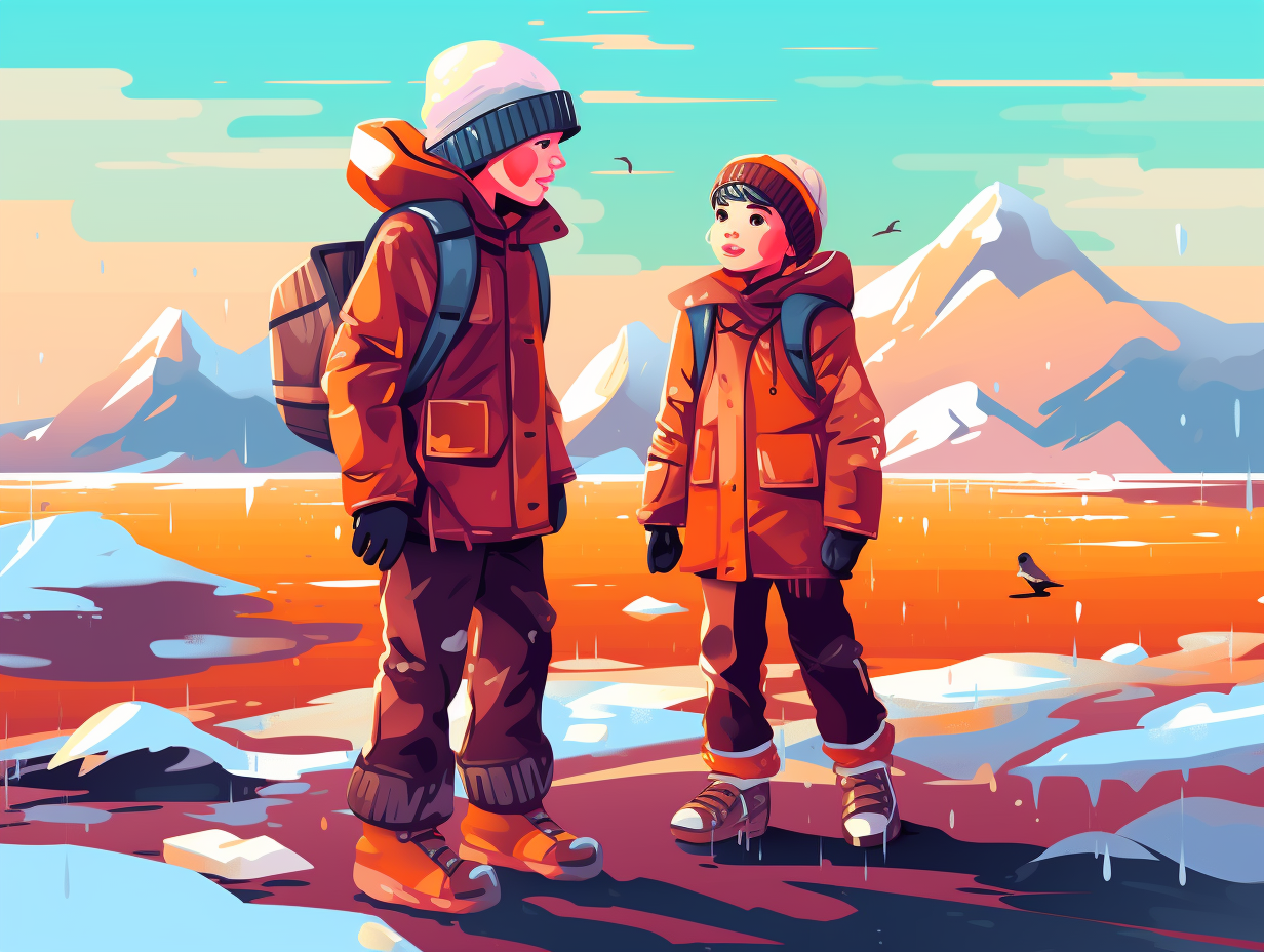 illustration of antarctica-for-kids