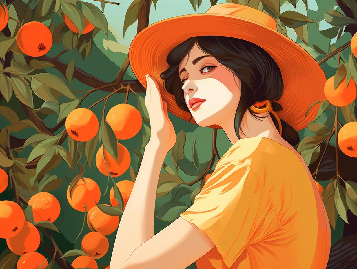 illustration of apricots