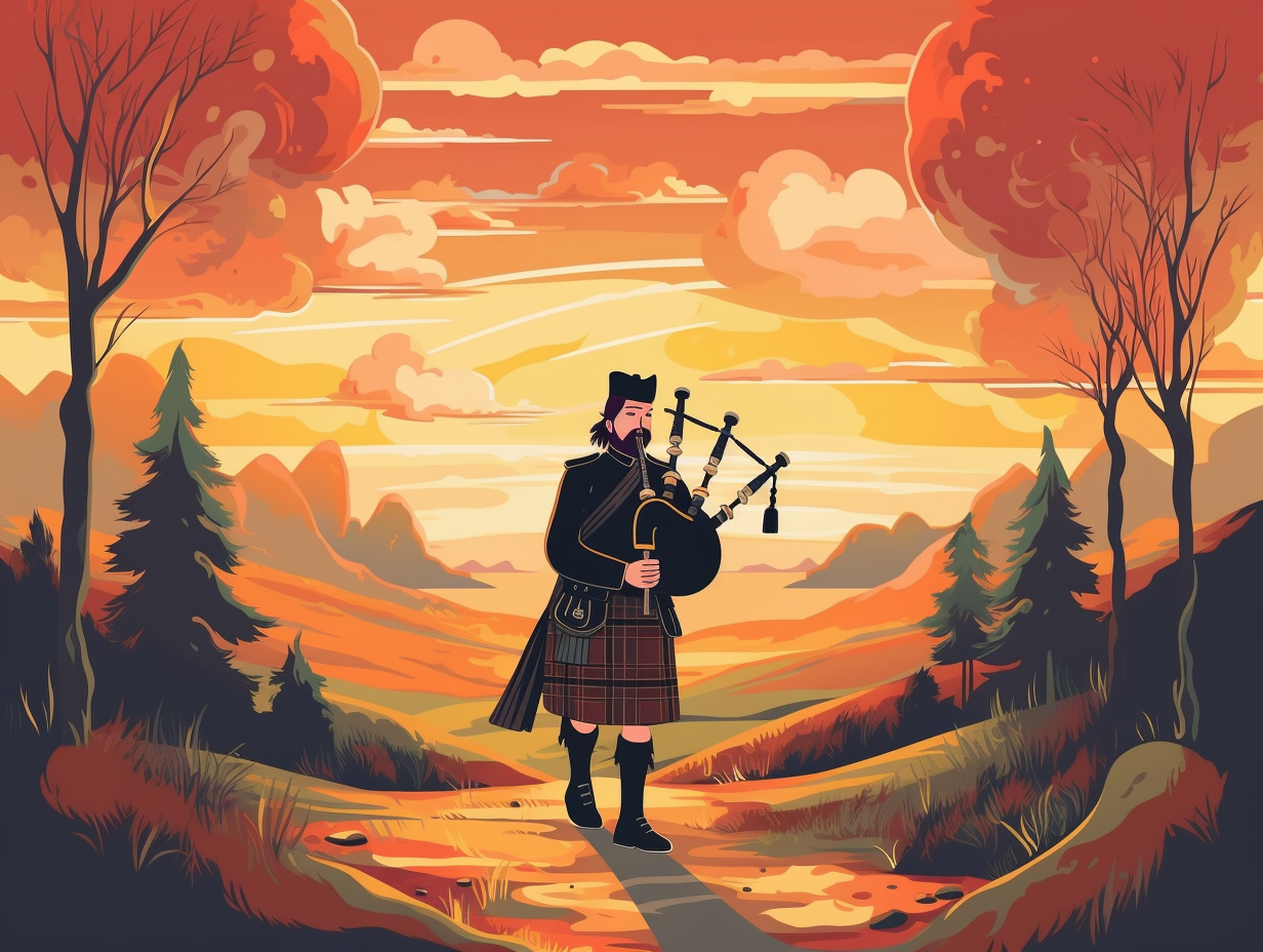 illustration of bagpipes