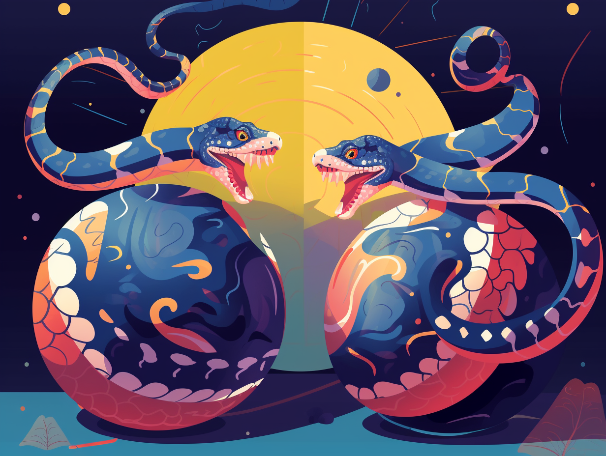 illustration of ball-pythons