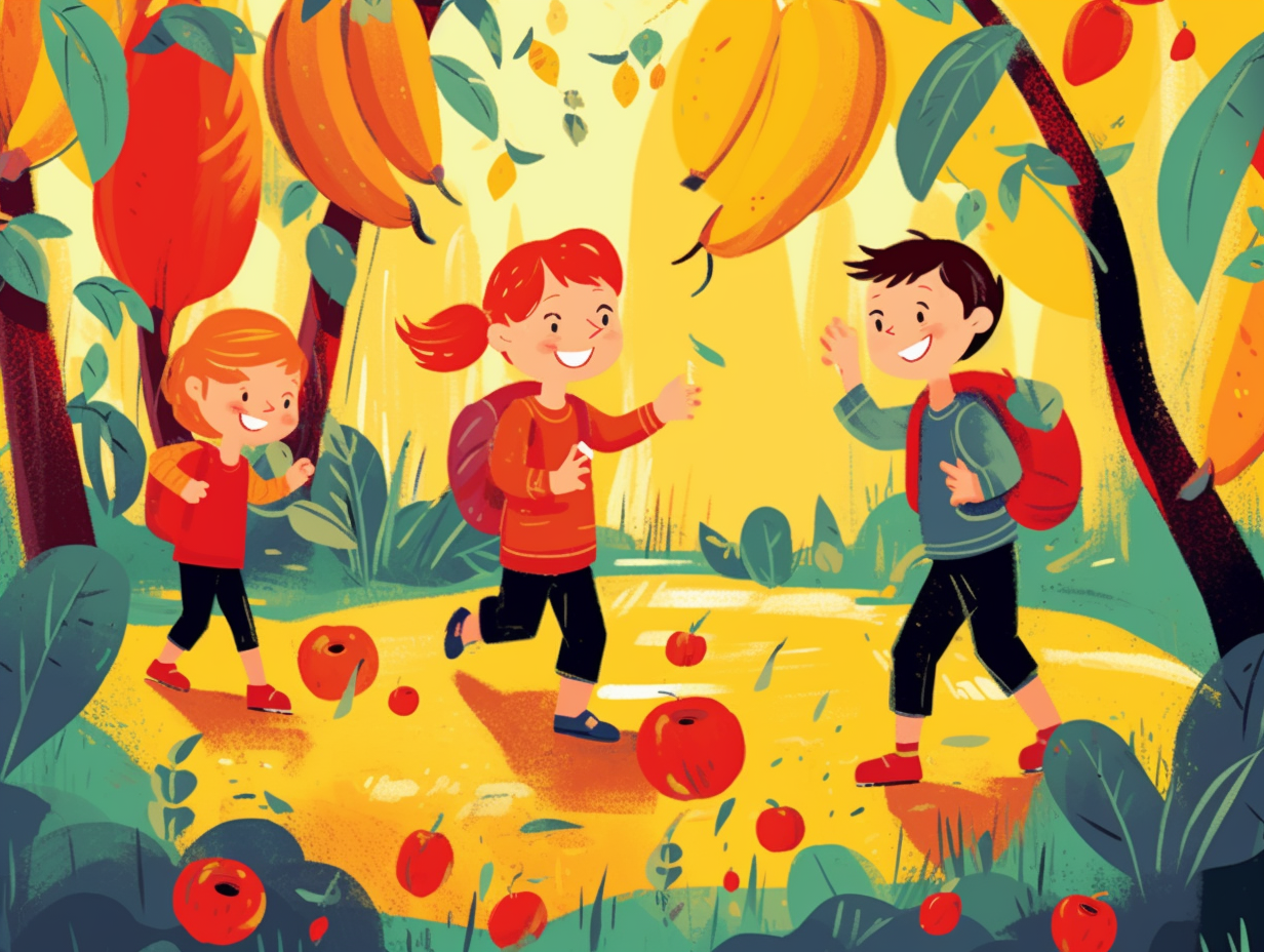 illustration of bananas-for-kids