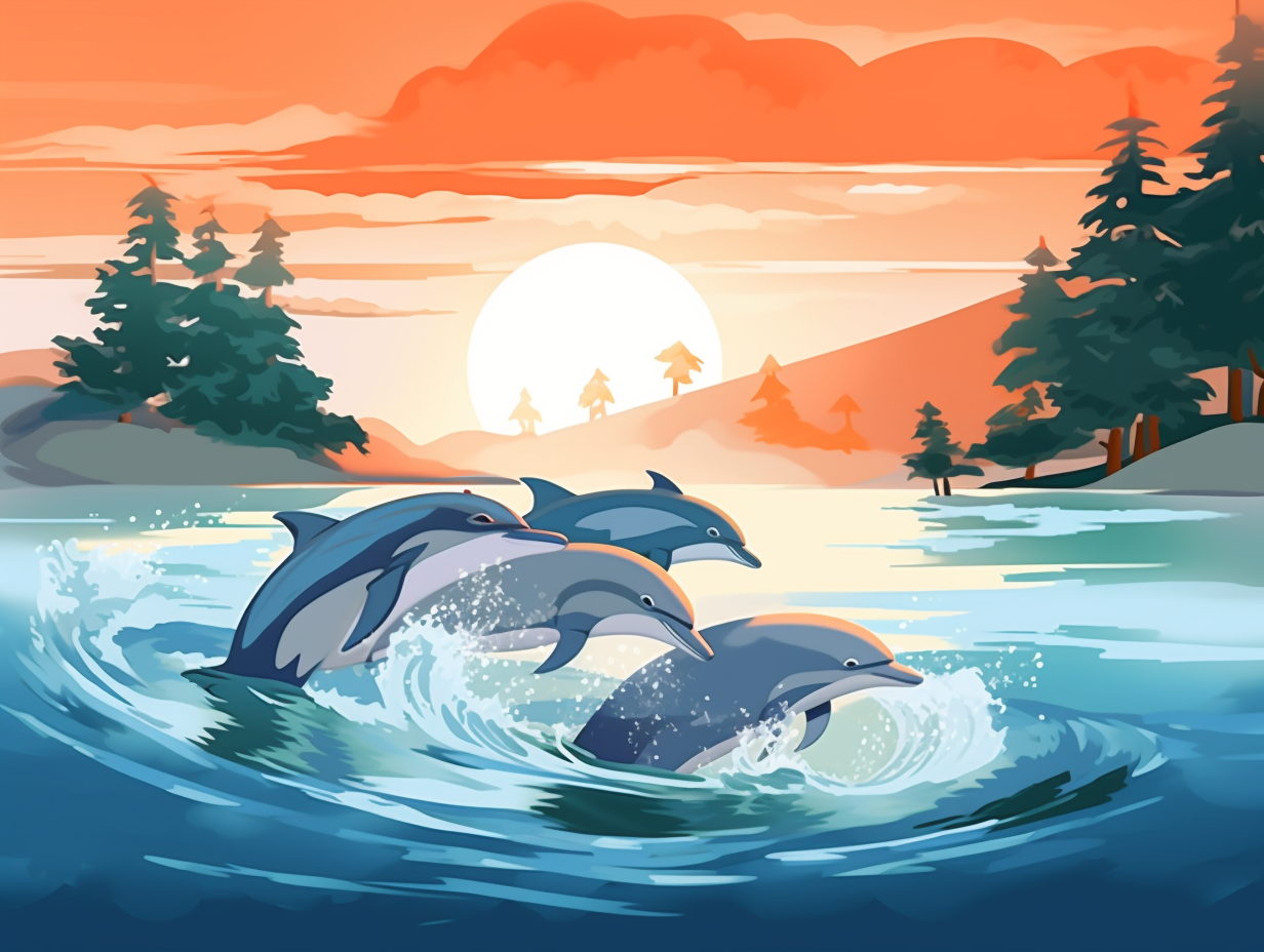 illustration of bottlenose-dolphins
