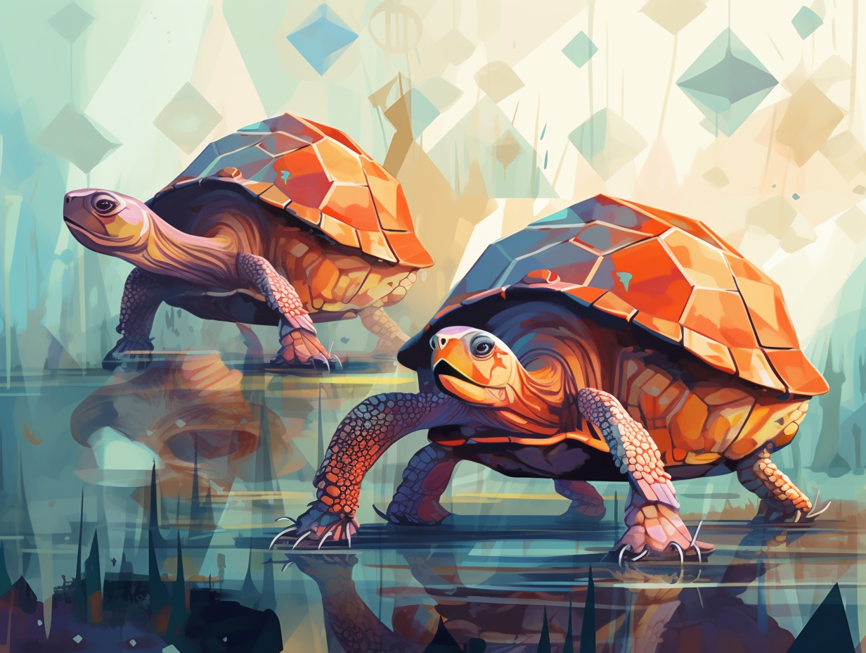 illustration of box-turtles