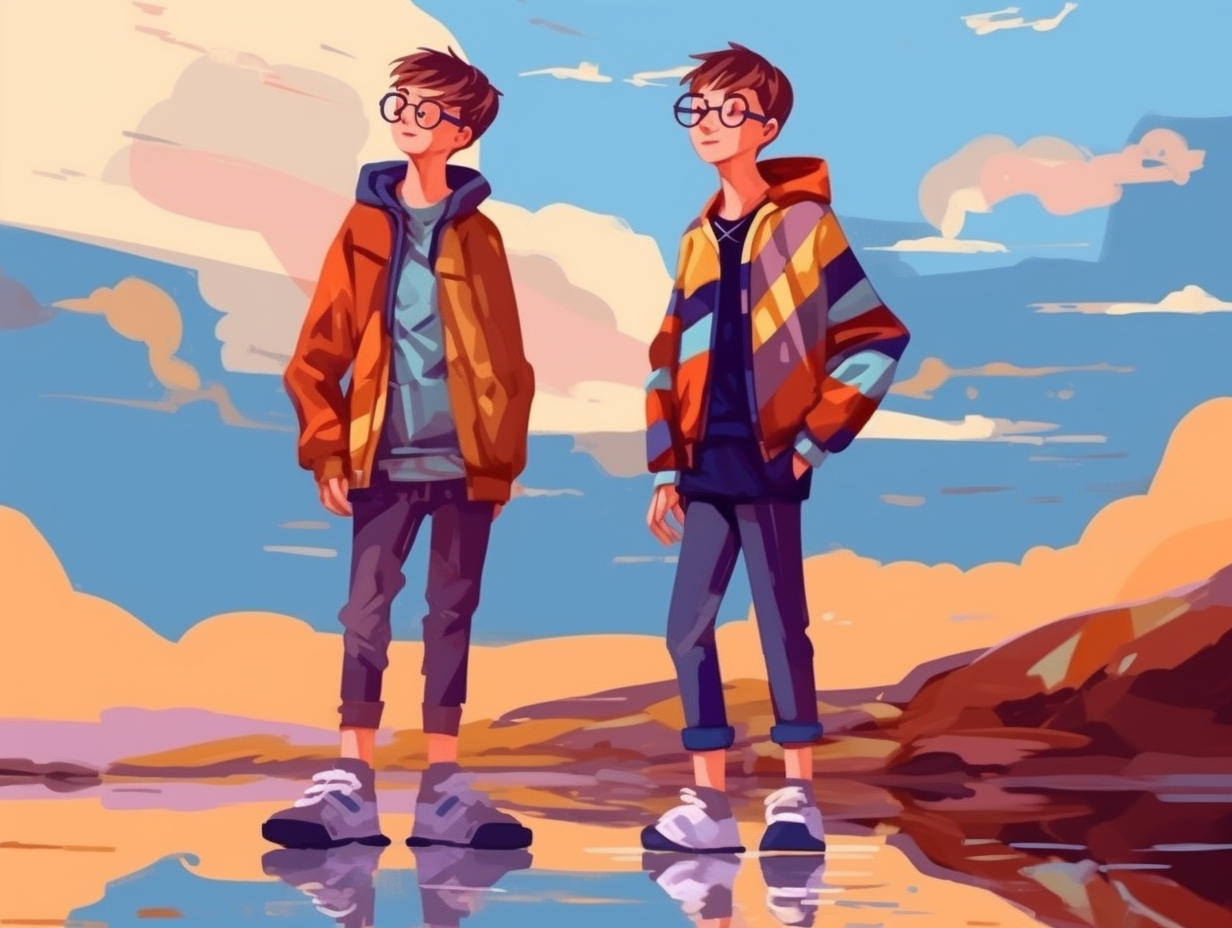 illustration of boys