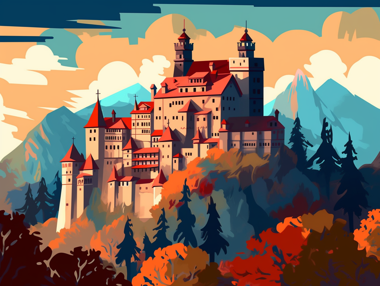 illustration of bran-castle
