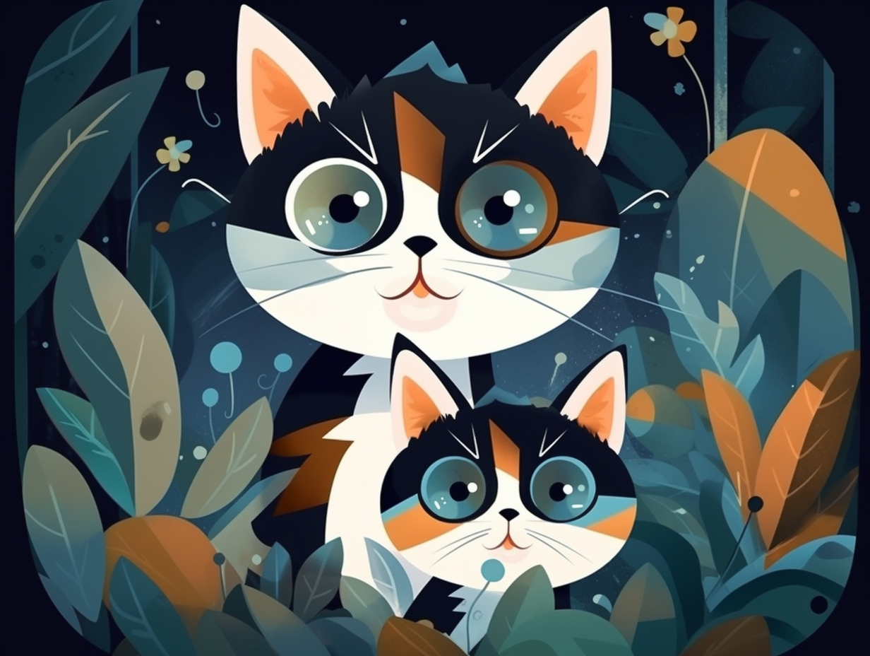 illustration of calico-cats