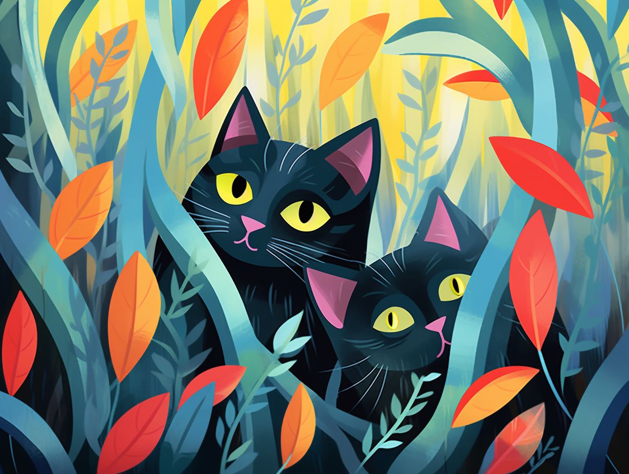 illustration of cats
