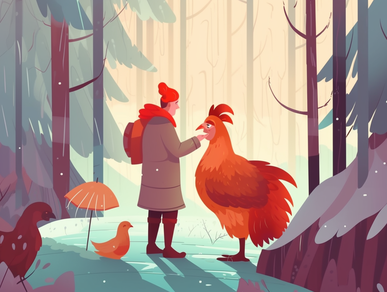 illustration of chickens