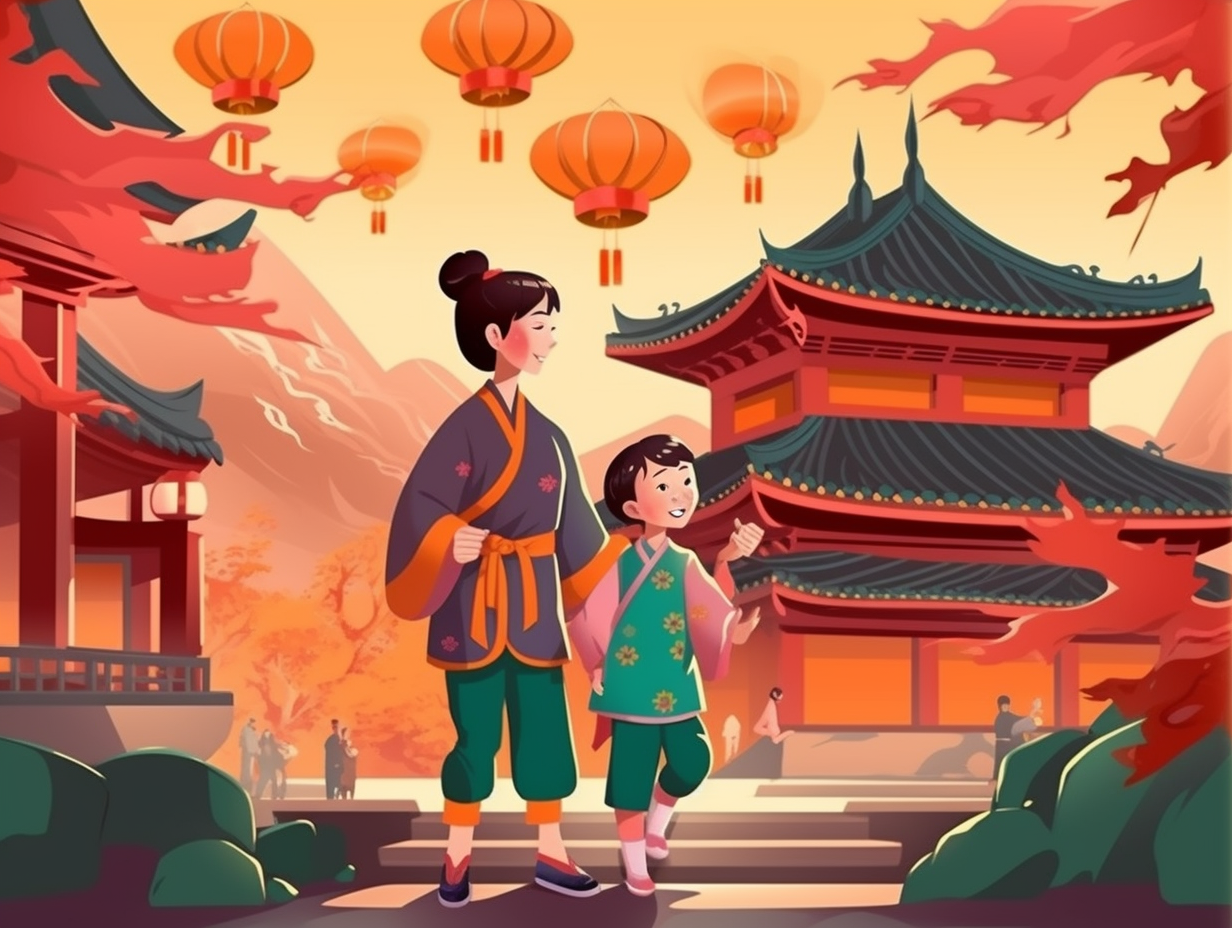 illustration of china-for-kids