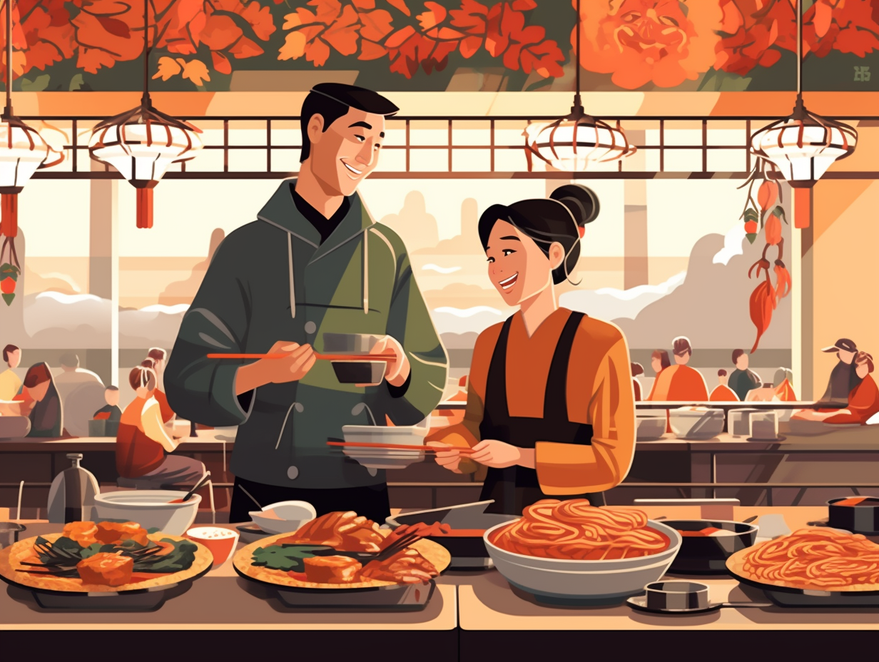 illustration of chinese-food