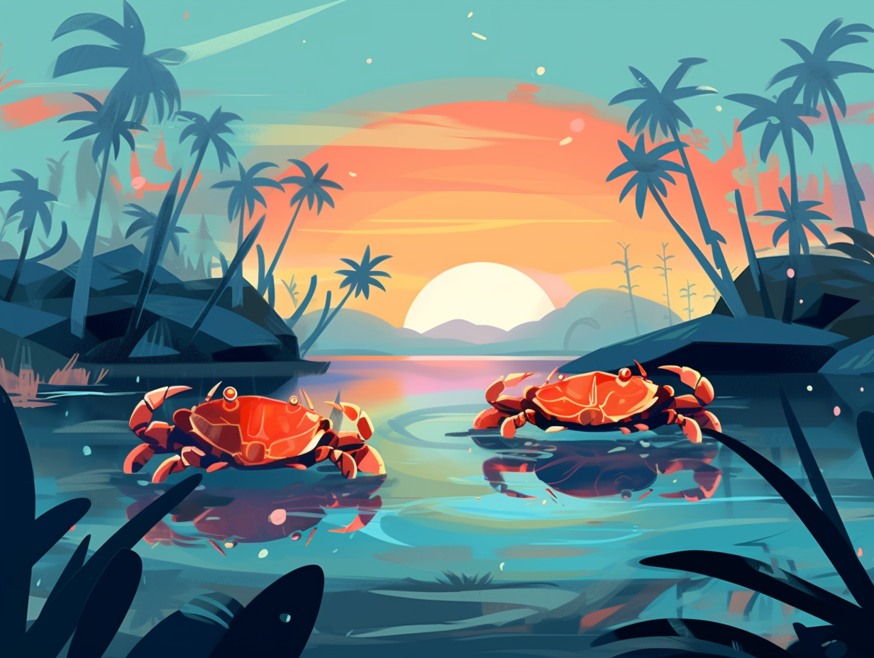 illustration of crabs