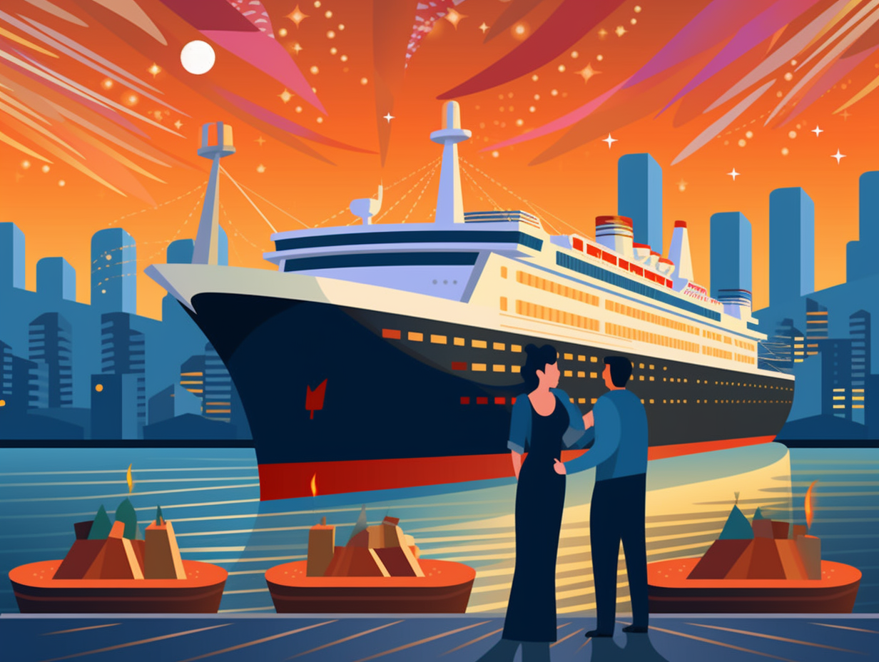 illustration of cruise-ships