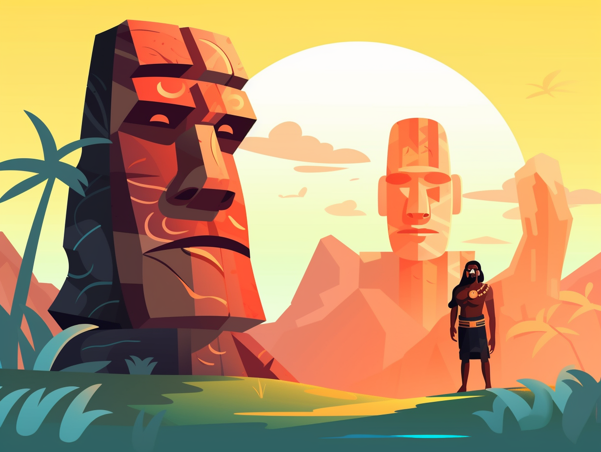Stone-Faced Moai Selfies