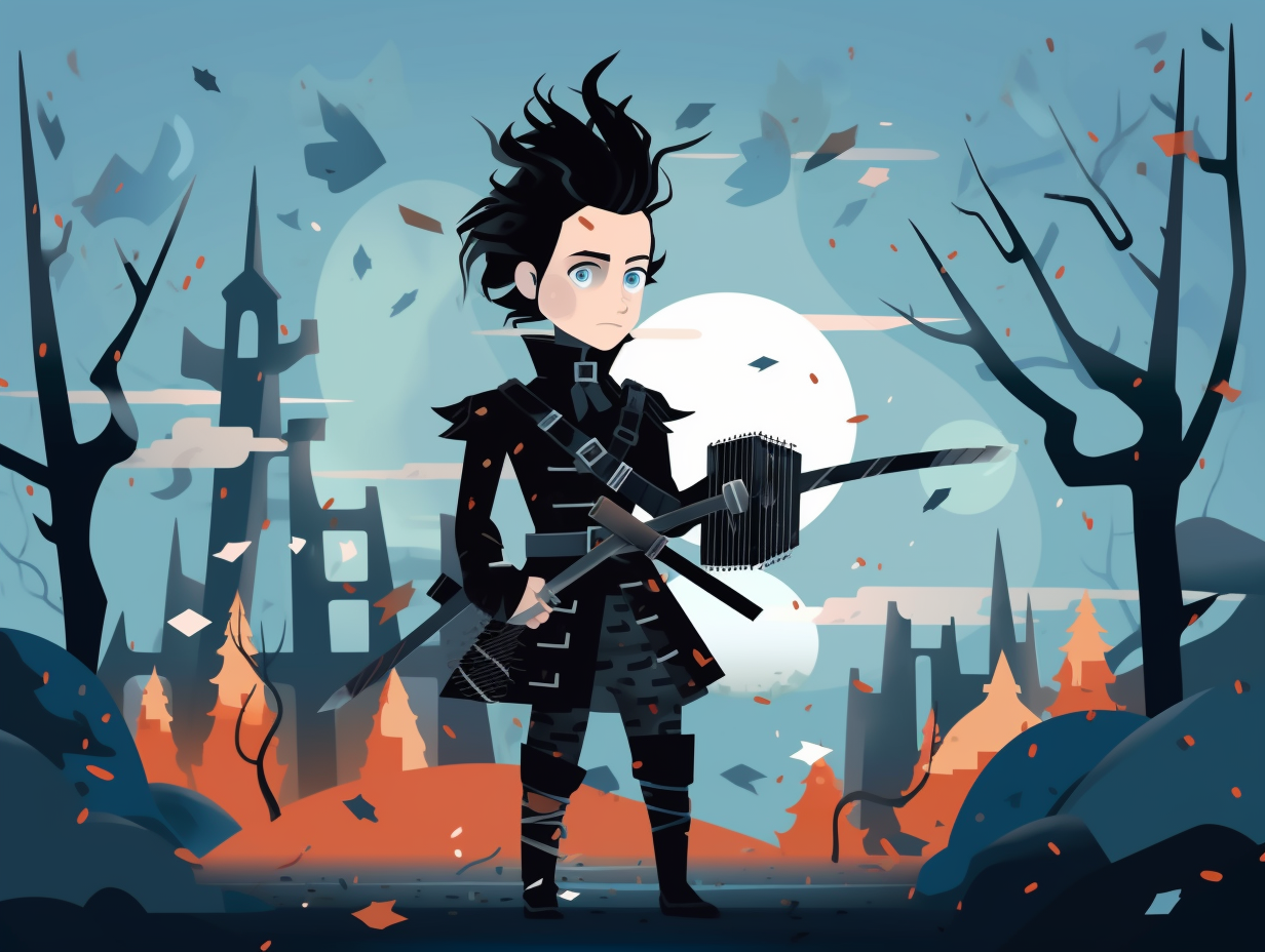 illustration of edward-scissorhands