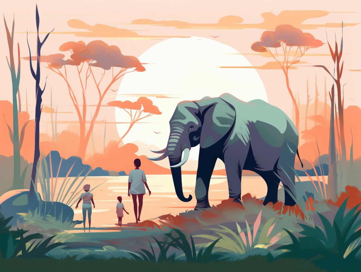 illustration of elephants