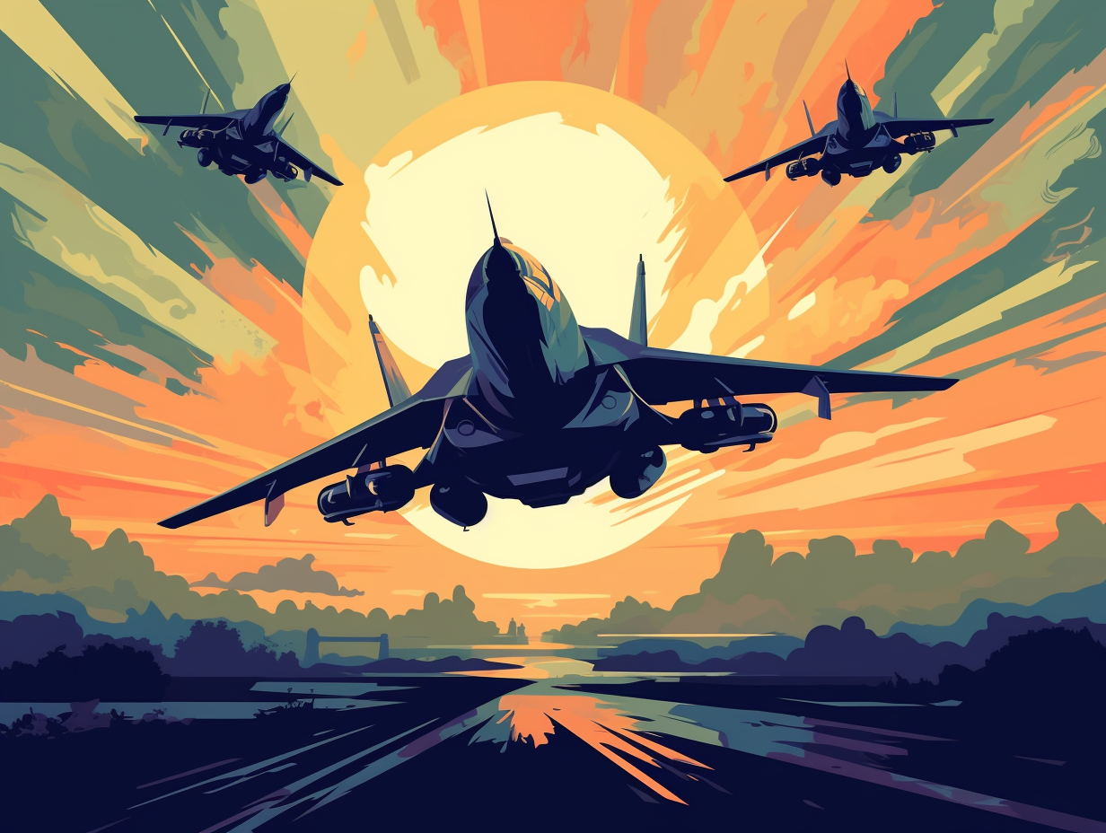 illustration of fighter-jets