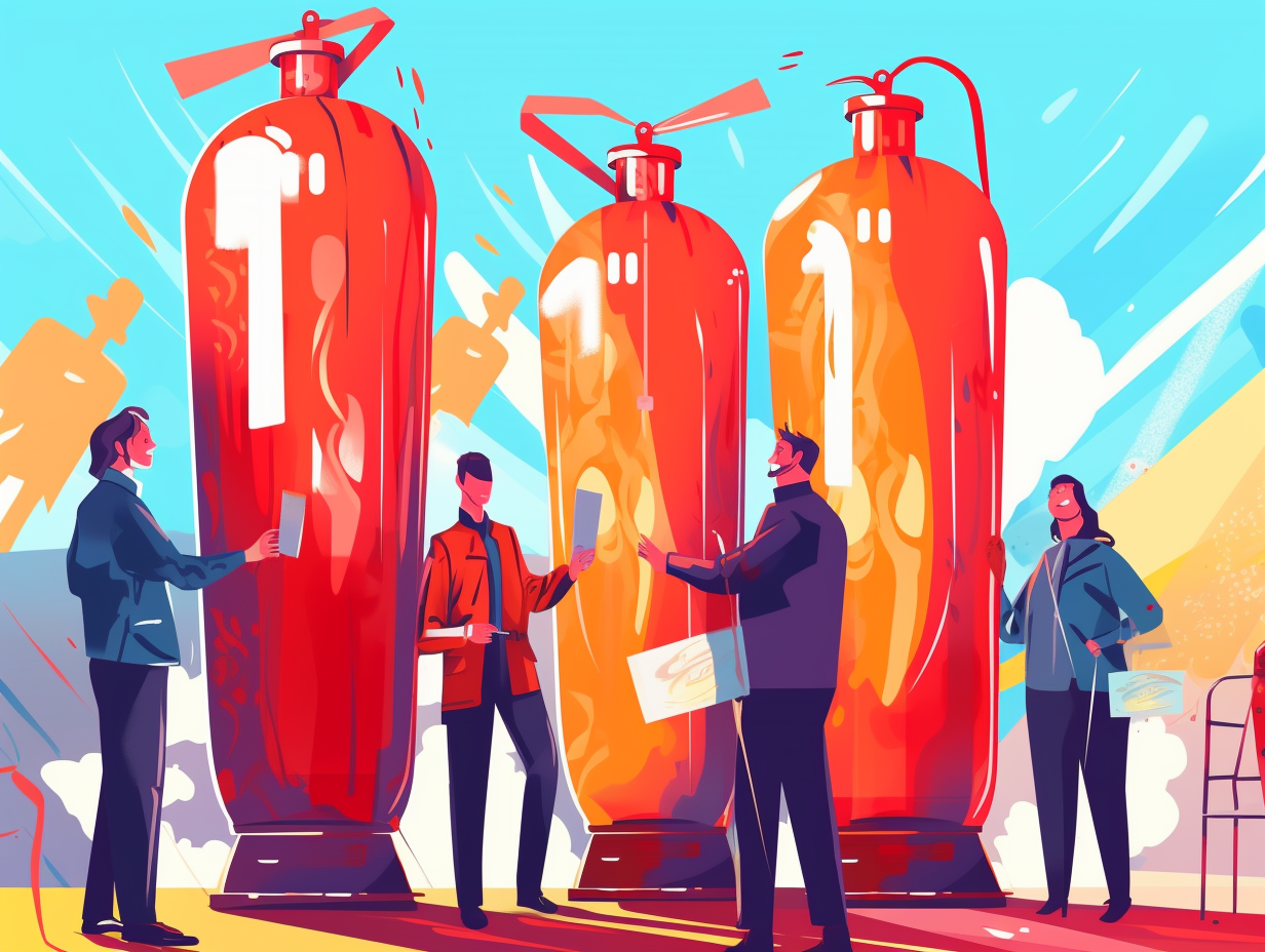 illustration of fire-extinguishers