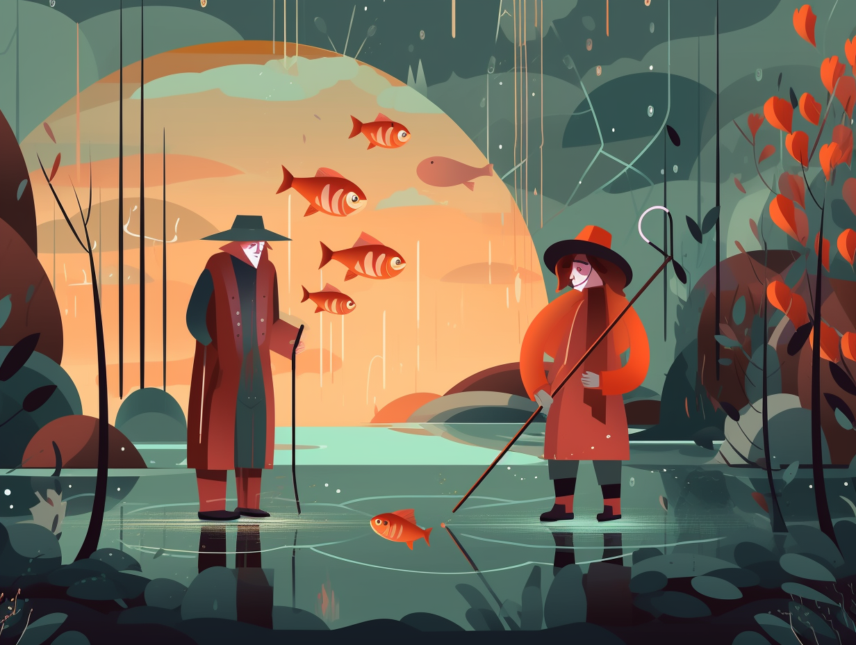 illustration of fishers