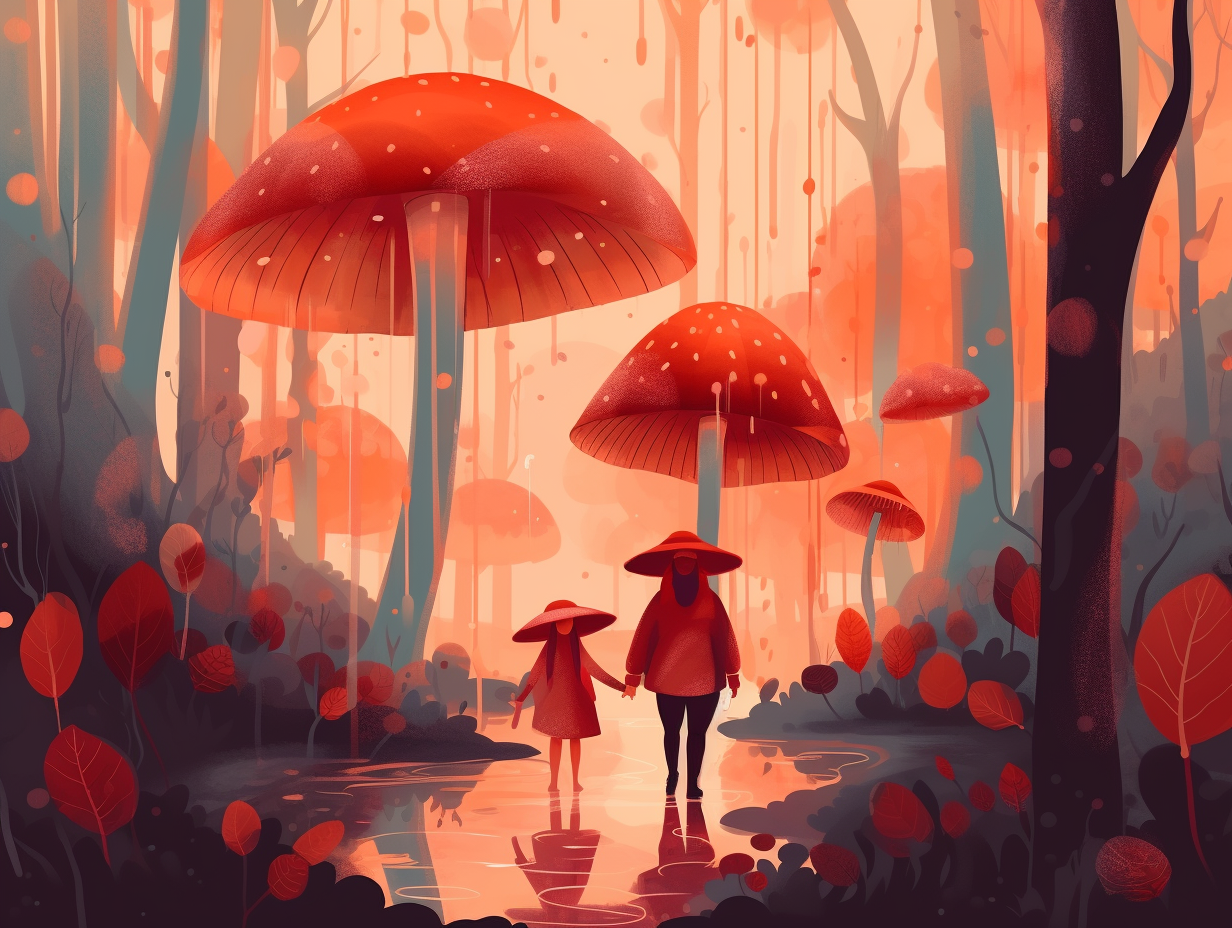 illustration of fungi