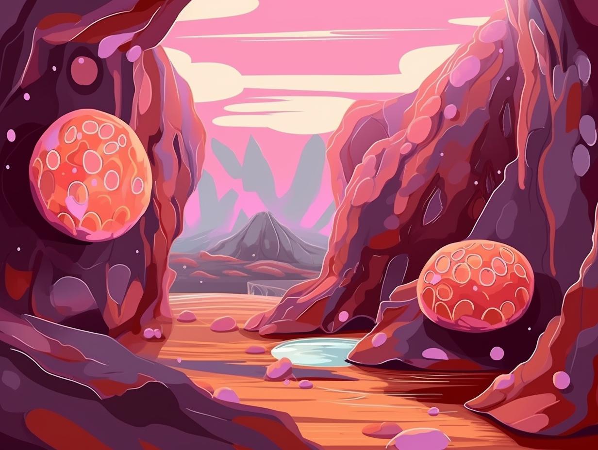 illustration of geodes