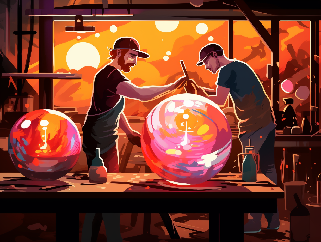 Glassblowers: Artists and ancient crafting heroes