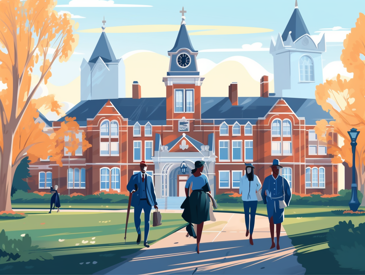 illustration of hampton-university