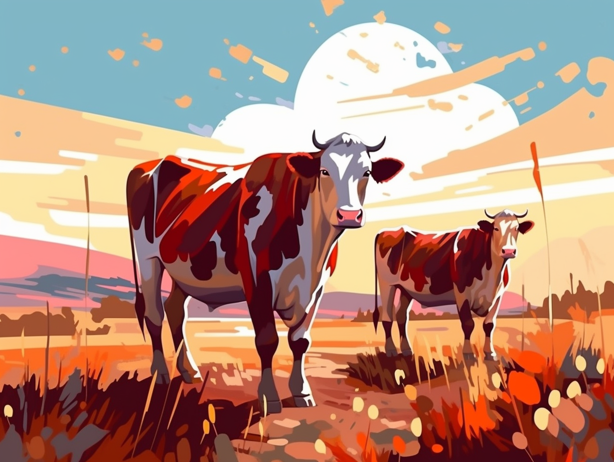 illustration of hereford-cattle