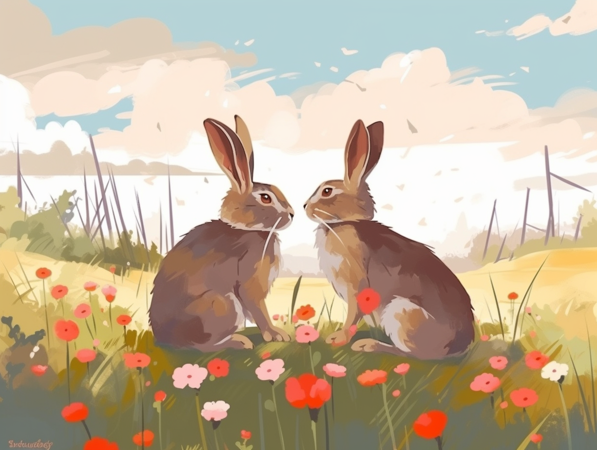 illustration of holland-lop-rabbits