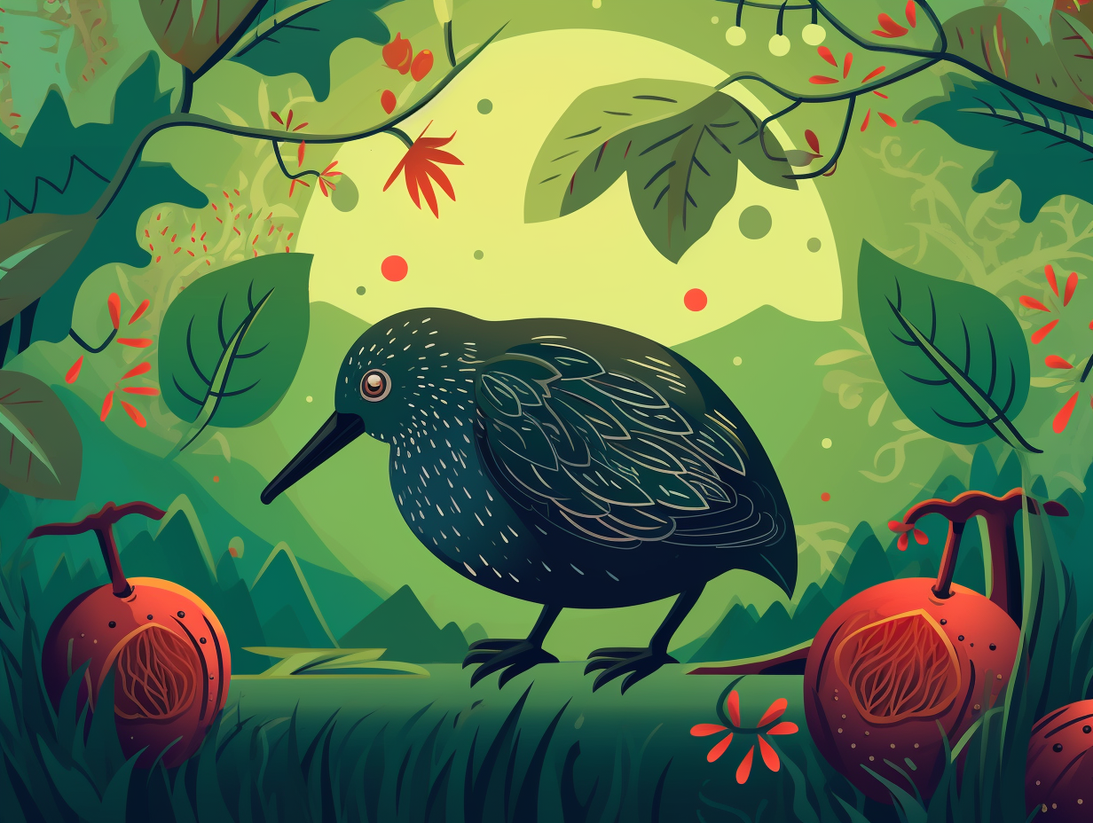 illustration of kiwi