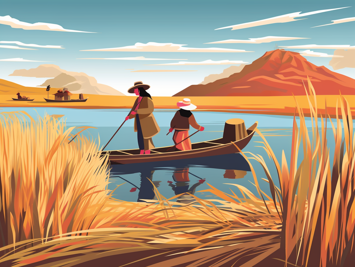 illustration of lake-titicaca