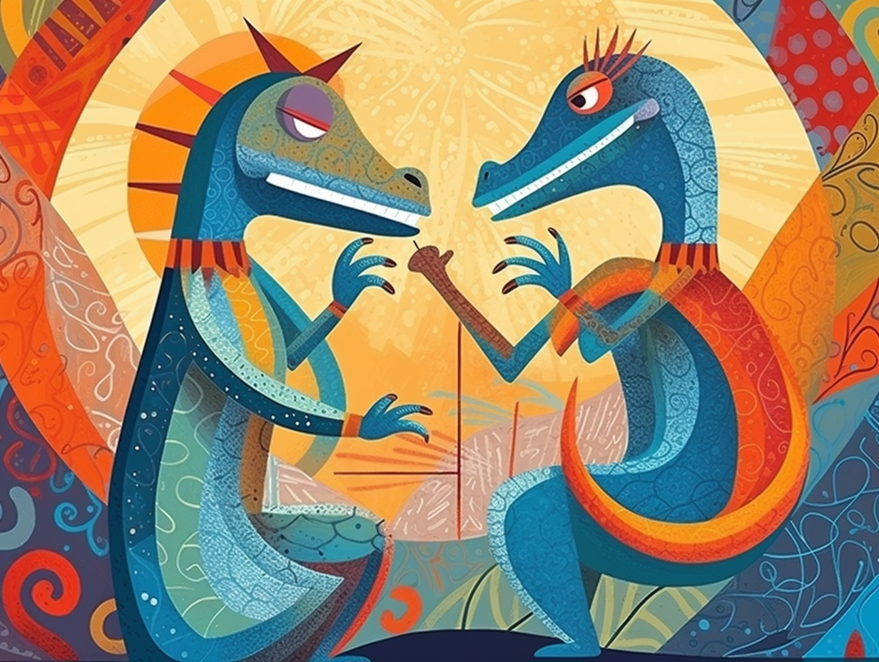 illustration of lizards