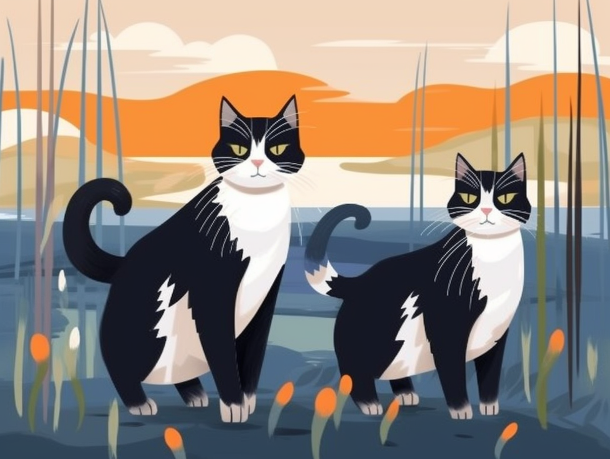 illustration of manx-cats