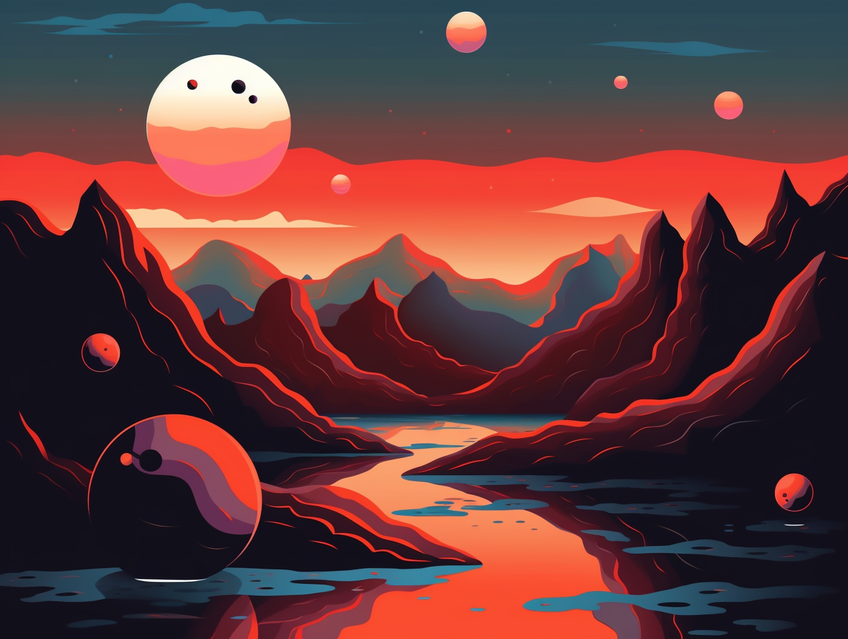 illustration of mars-moons