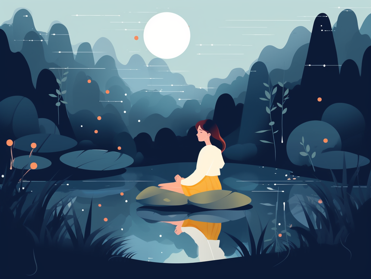 illustration of meditation