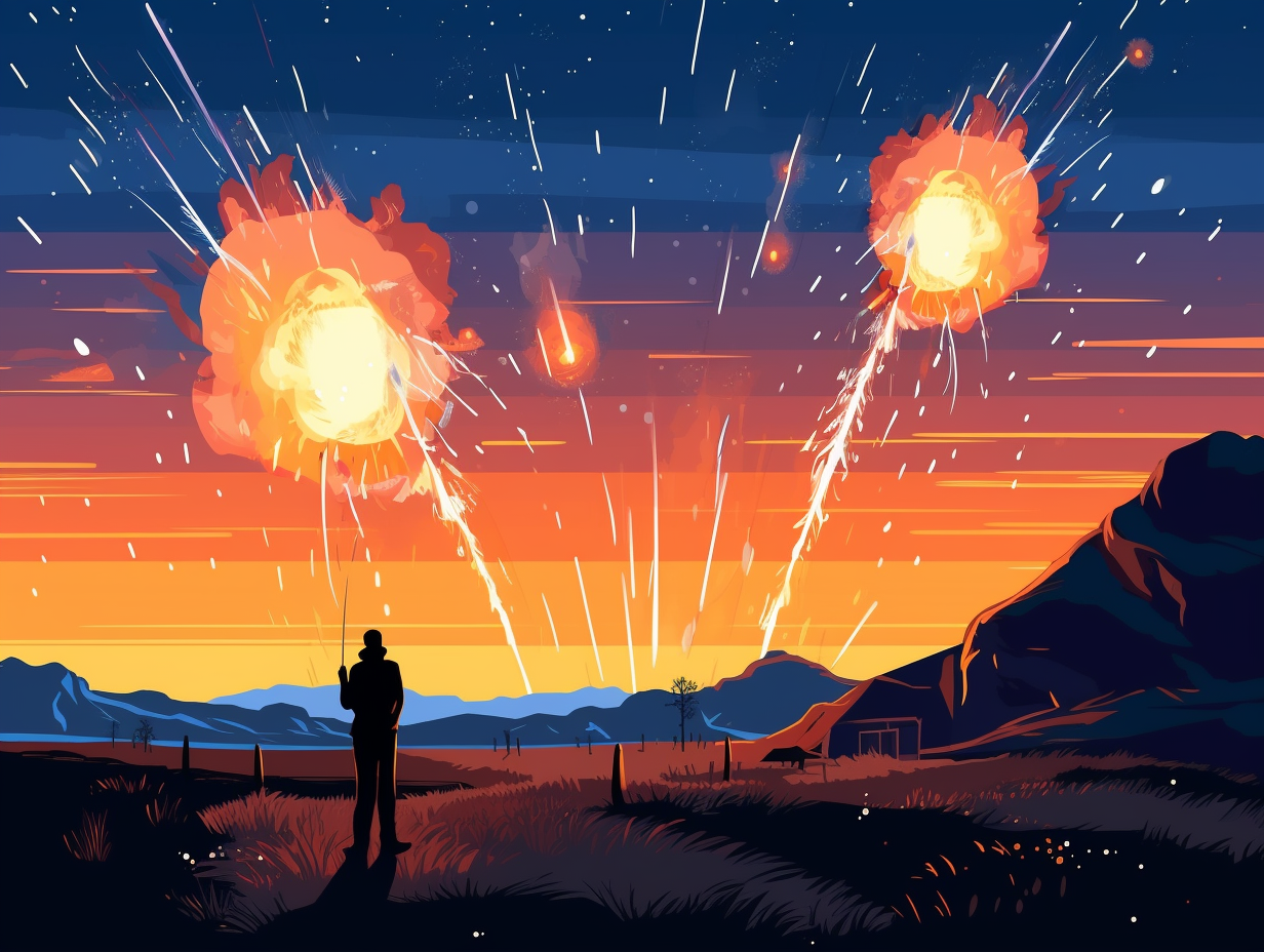 illustration of meteors