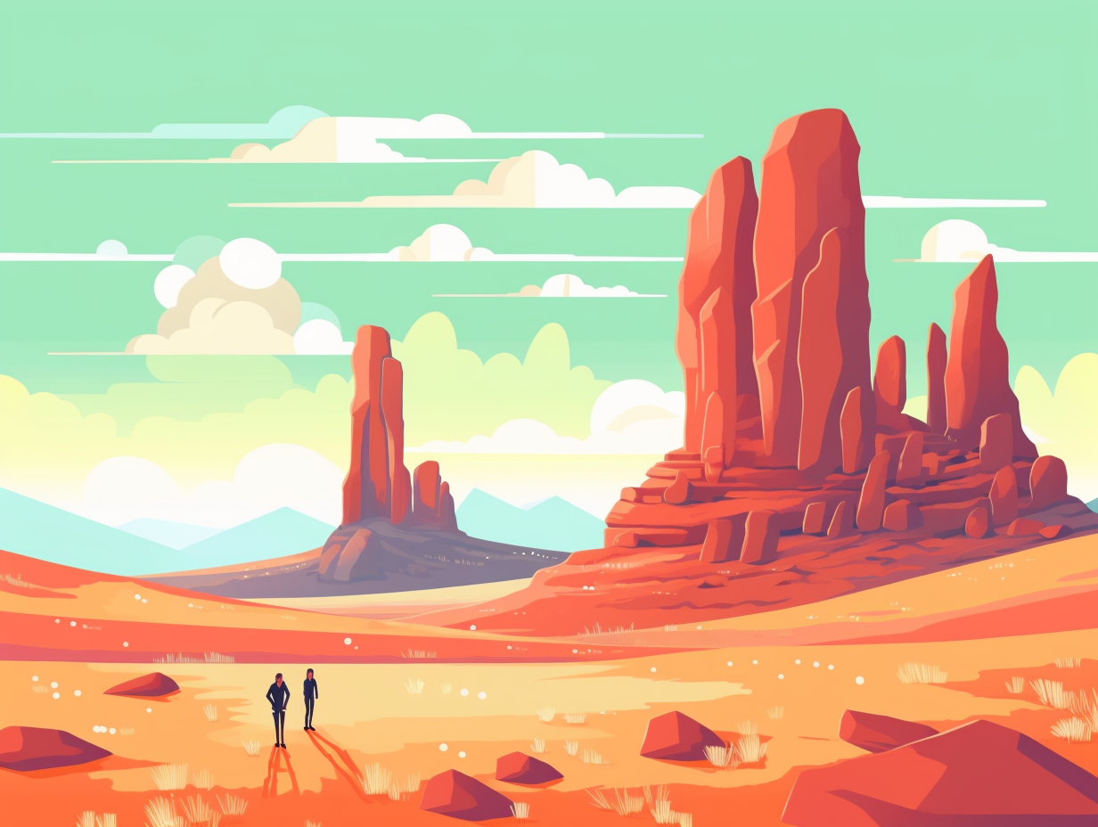 illustration of monument-valley