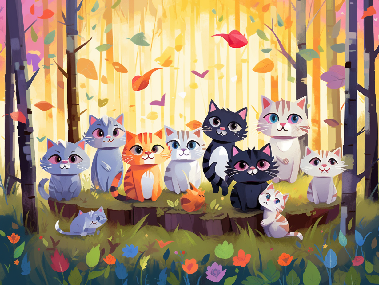 illustration of munchkin-cats