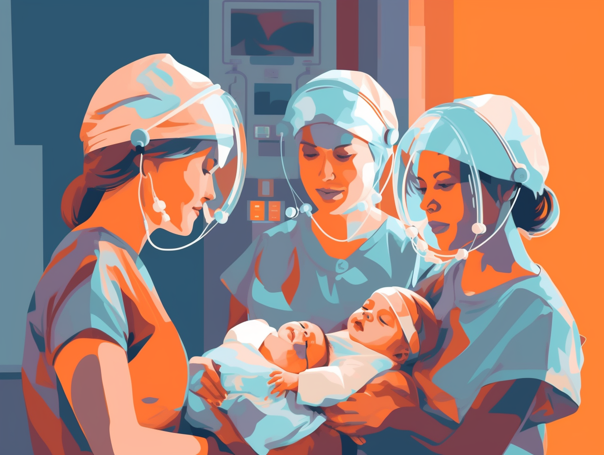 illustration of neonatal-nurses