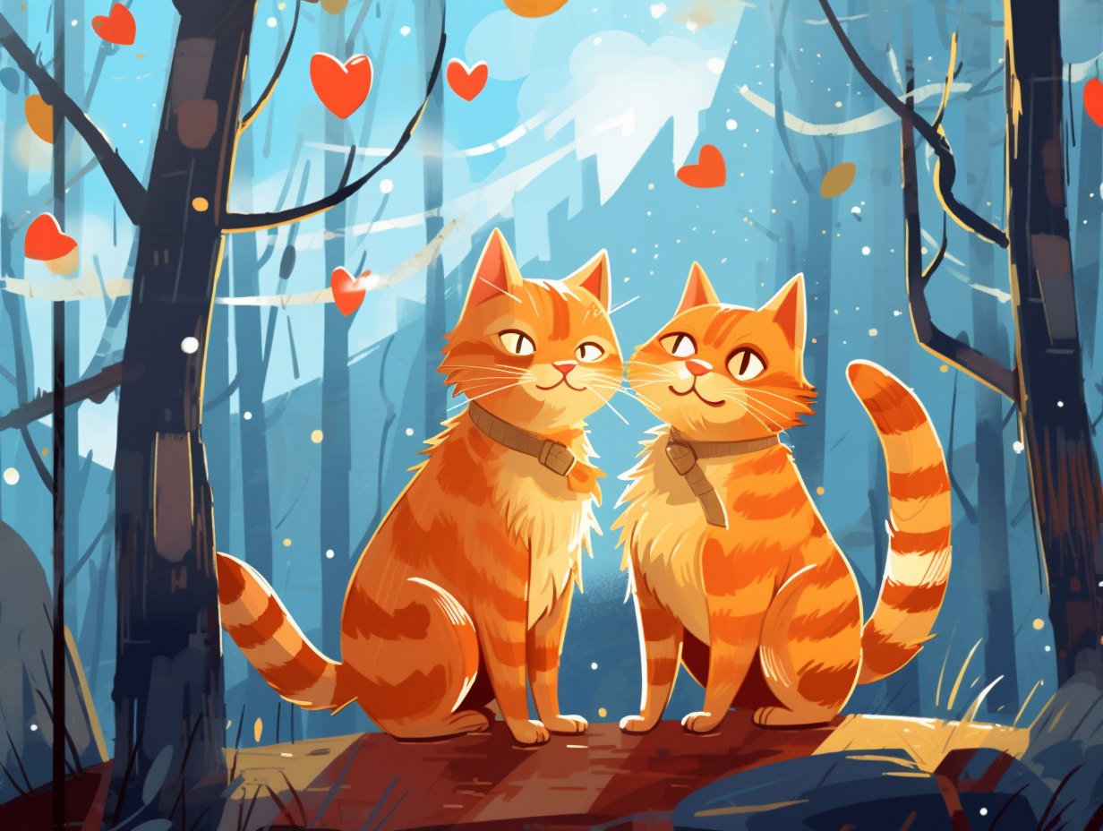 illustration of orange-tabby-cats