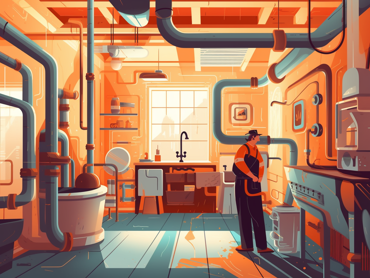 illustration of plumbing