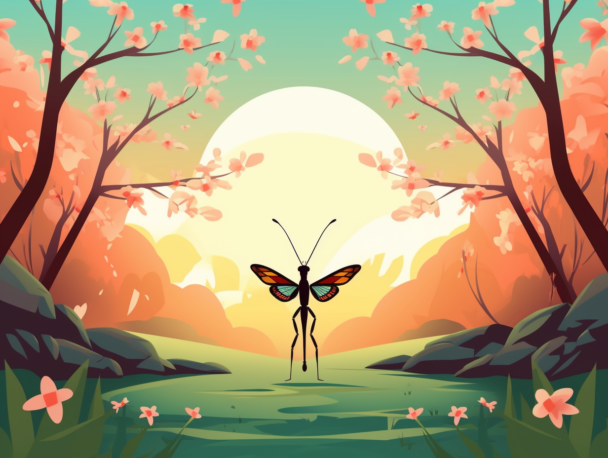 illustration of praying-mantis