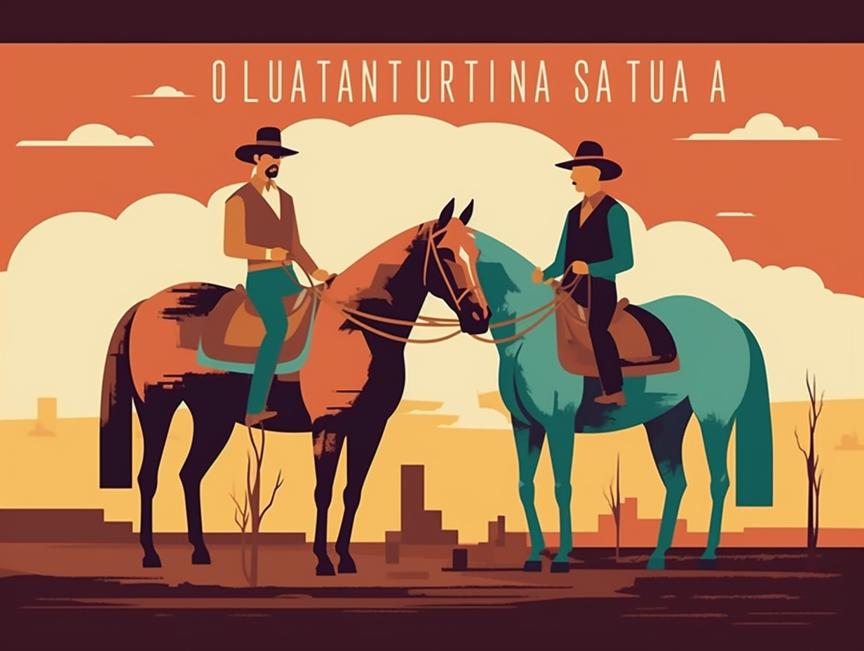 illustration of quarter-horses