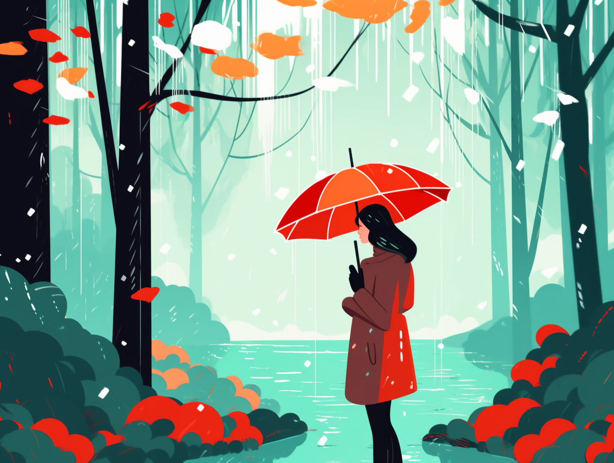 illustration of rain