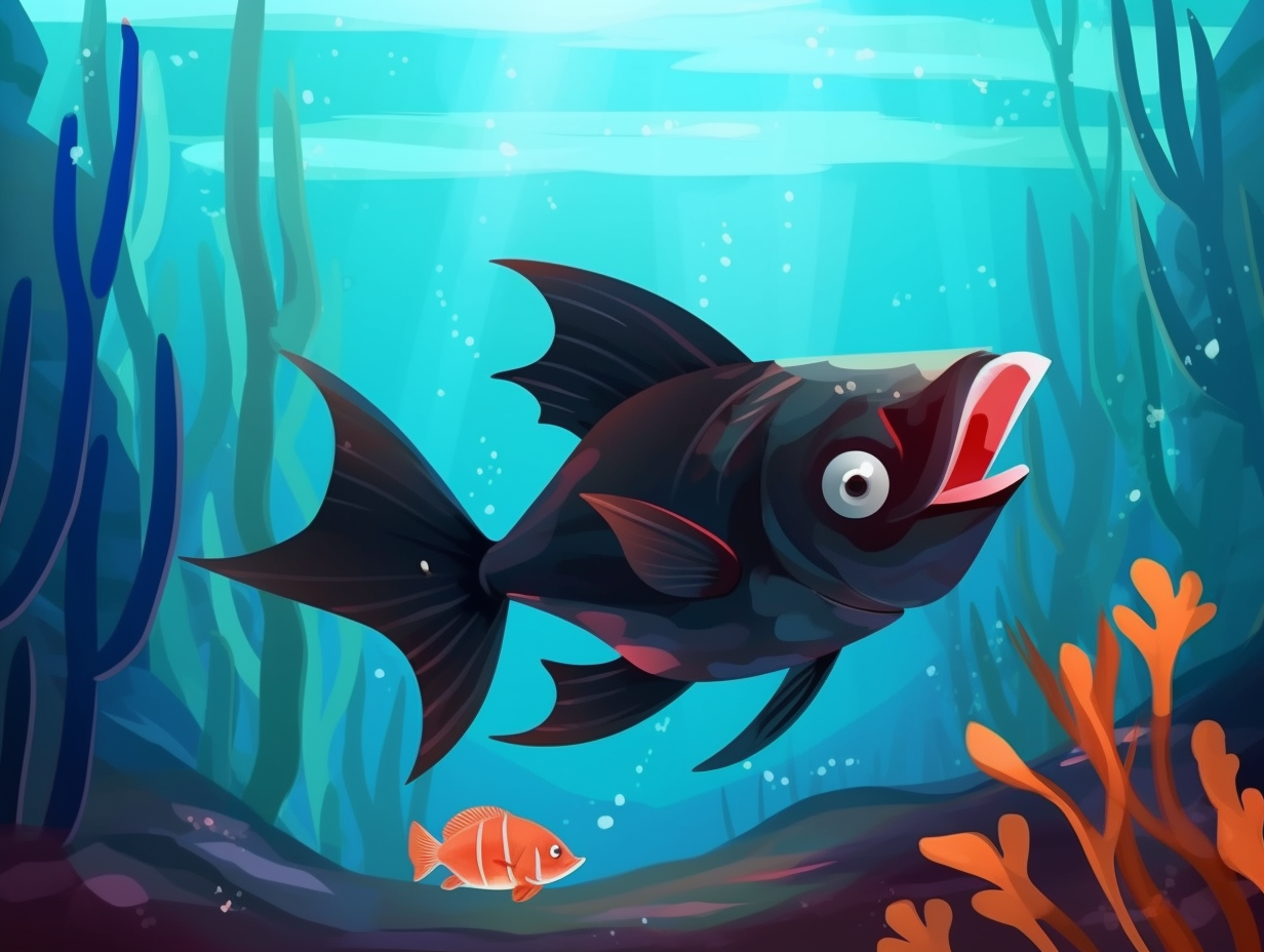 illustration of red-lipped-batfish