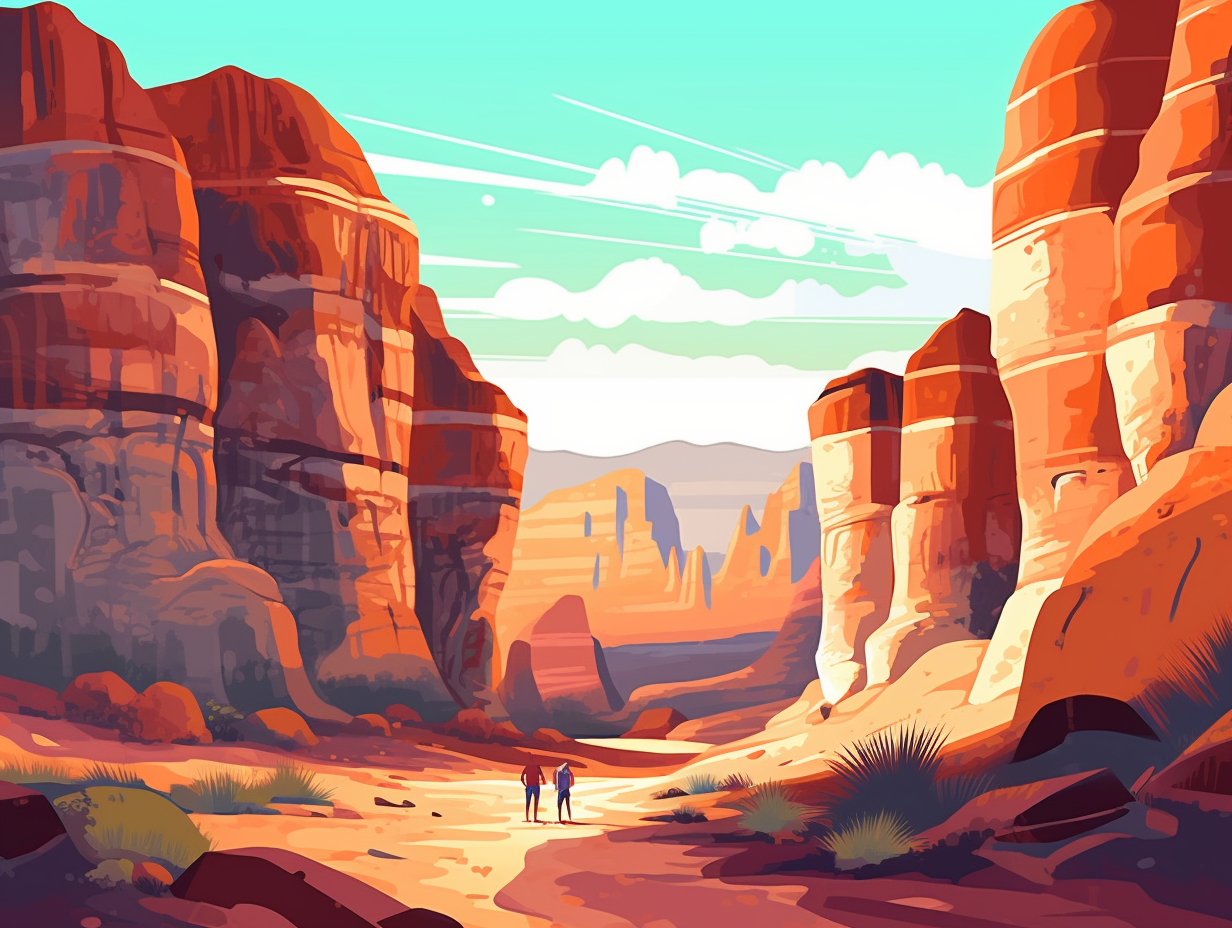 illustration of red-rock-canyon