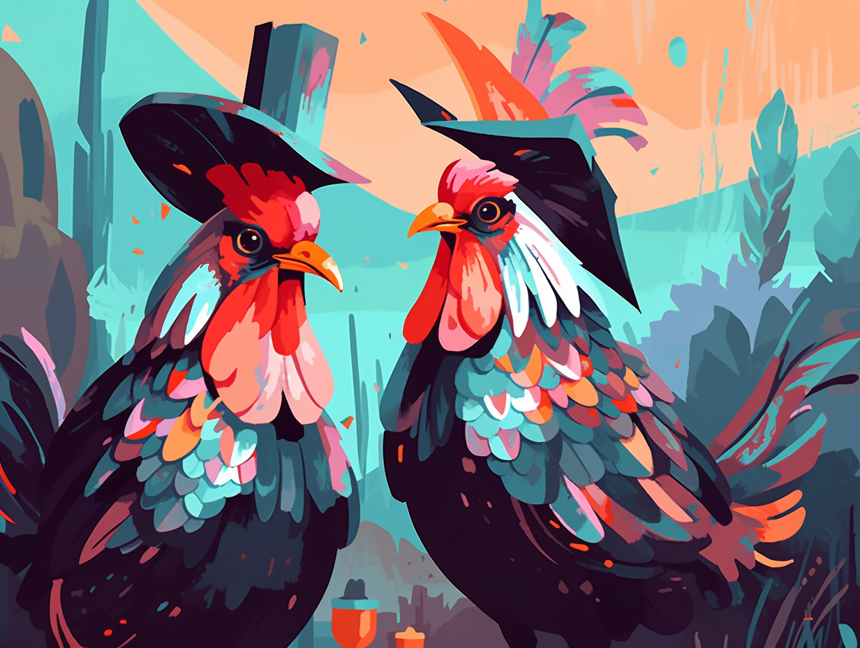 Fashionable Rooster Feathers