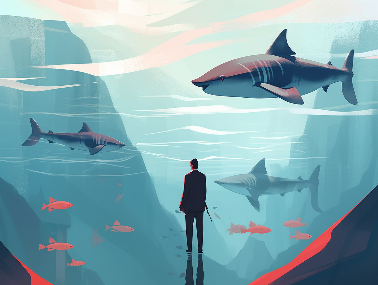 illustration of sharks