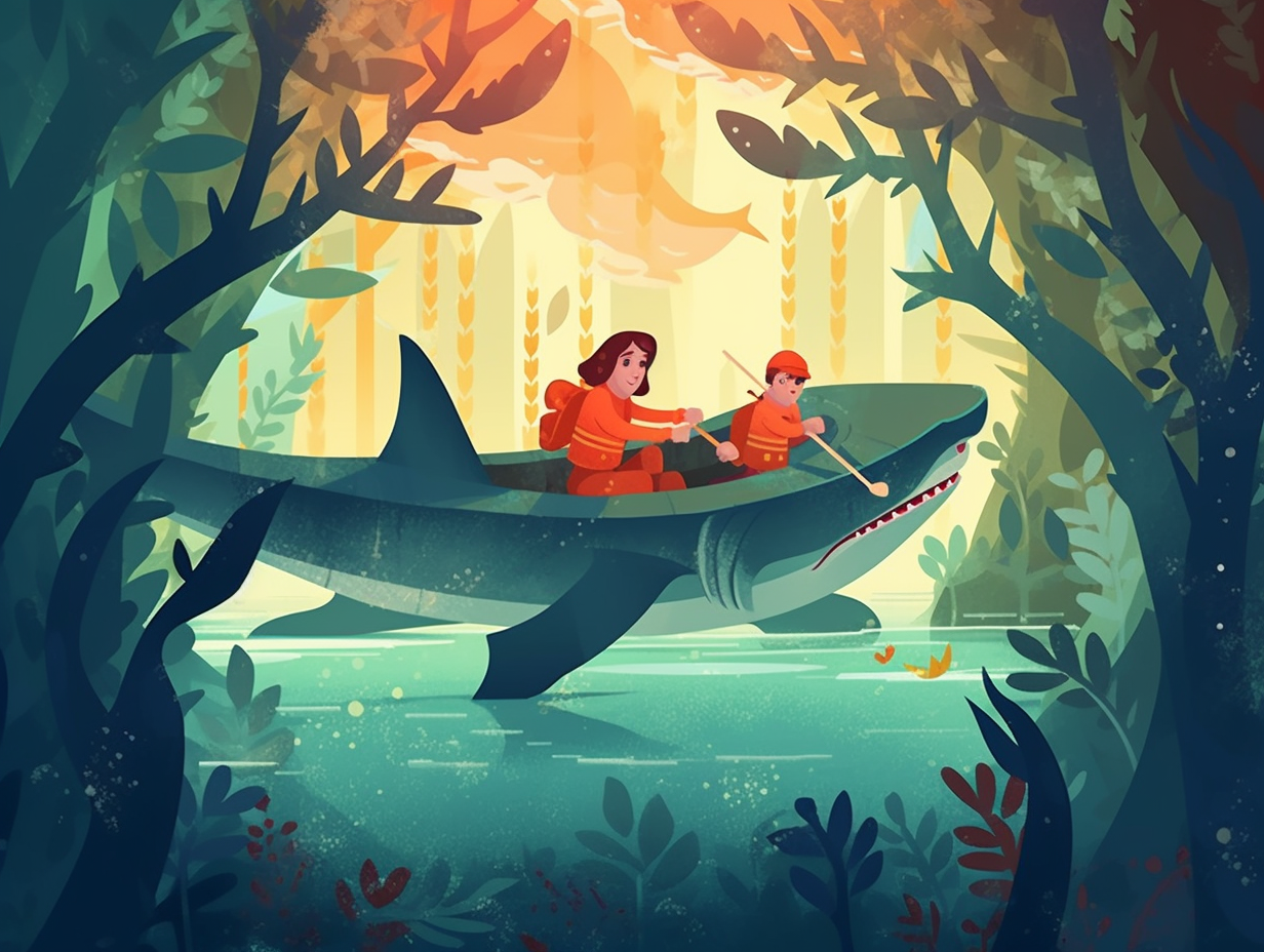 illustration of sharks-for-kids